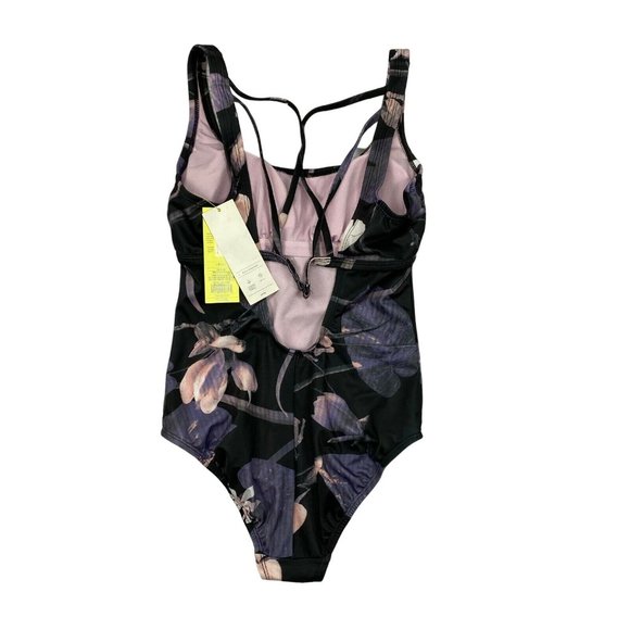 All In Motion One Piece Swimsuit S M L Floral Sun Protection UPF 50+ - Picture 5 of 9